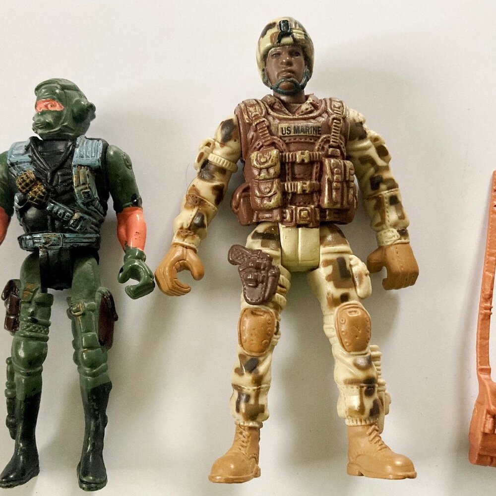 Chap Mei Marine Soldier with Brown Camo 4" Action Figure with Army Figurine